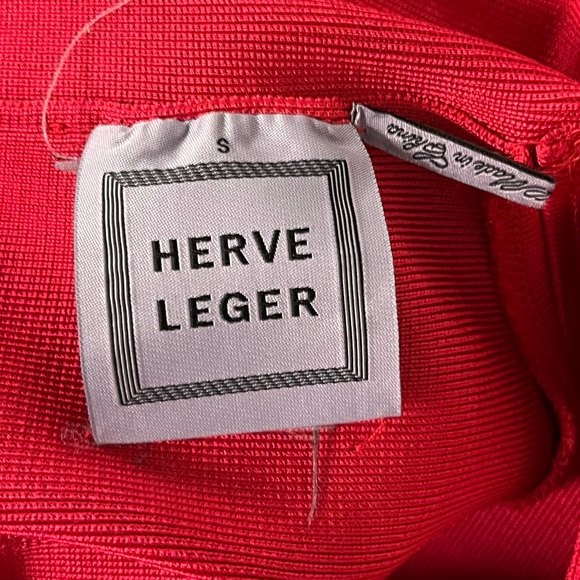 HERVE LEGER MINI SKIRT RED - Picture 3 of 5